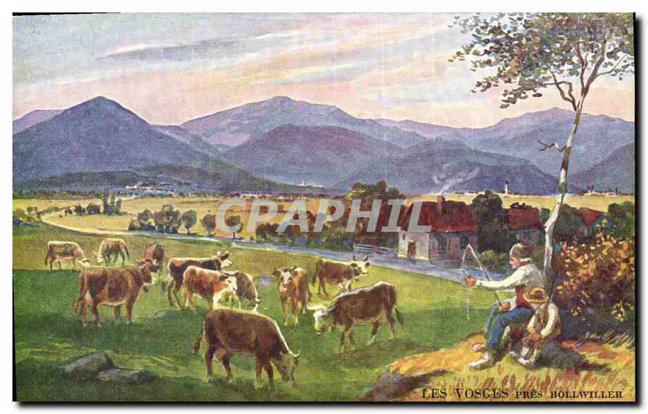 CPA Folklore Alsace Les Vosges pres Billwiller