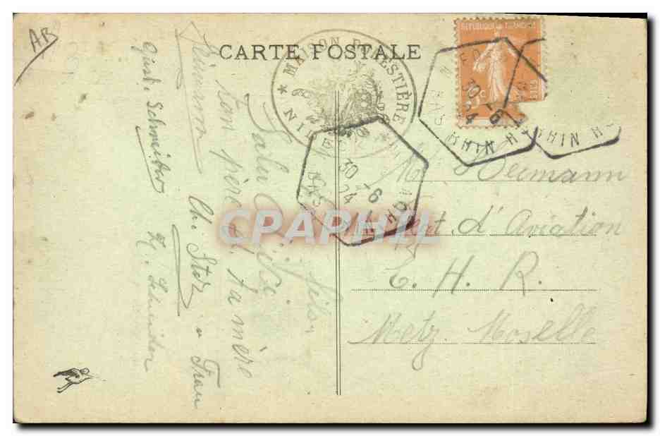 CPA Folklore Alsace Nideck La fille du geant  — Verso