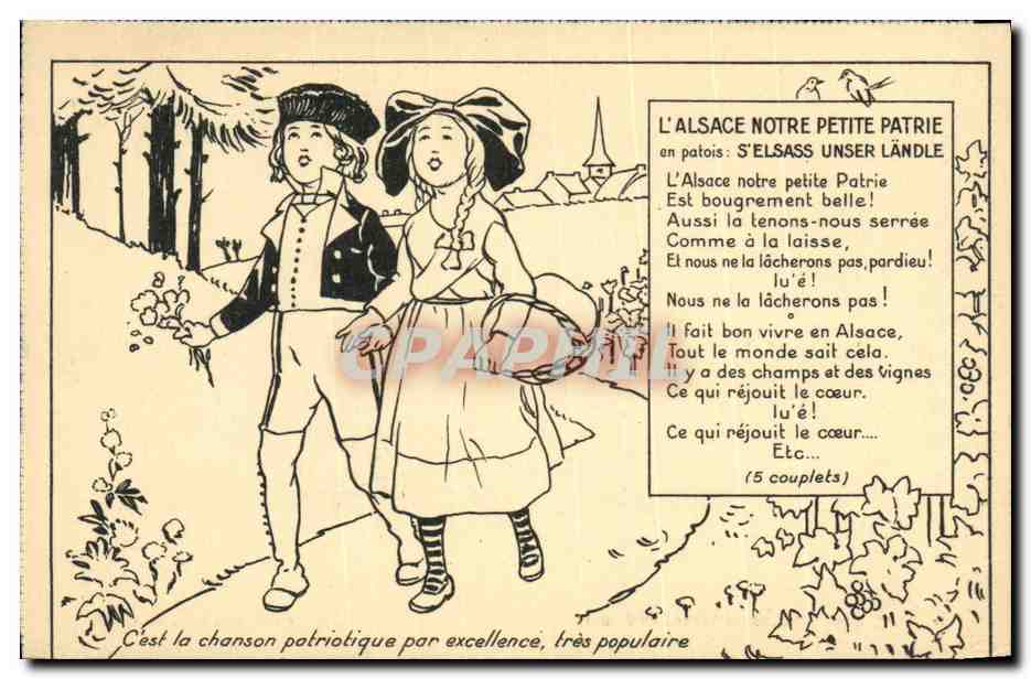 CPA Folklore Alsace L'Alsace notre petite patrie