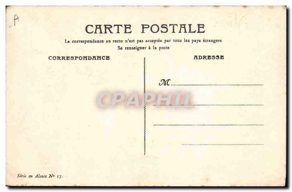 CPA Folklore Alsace Enfants En ronde — Verso