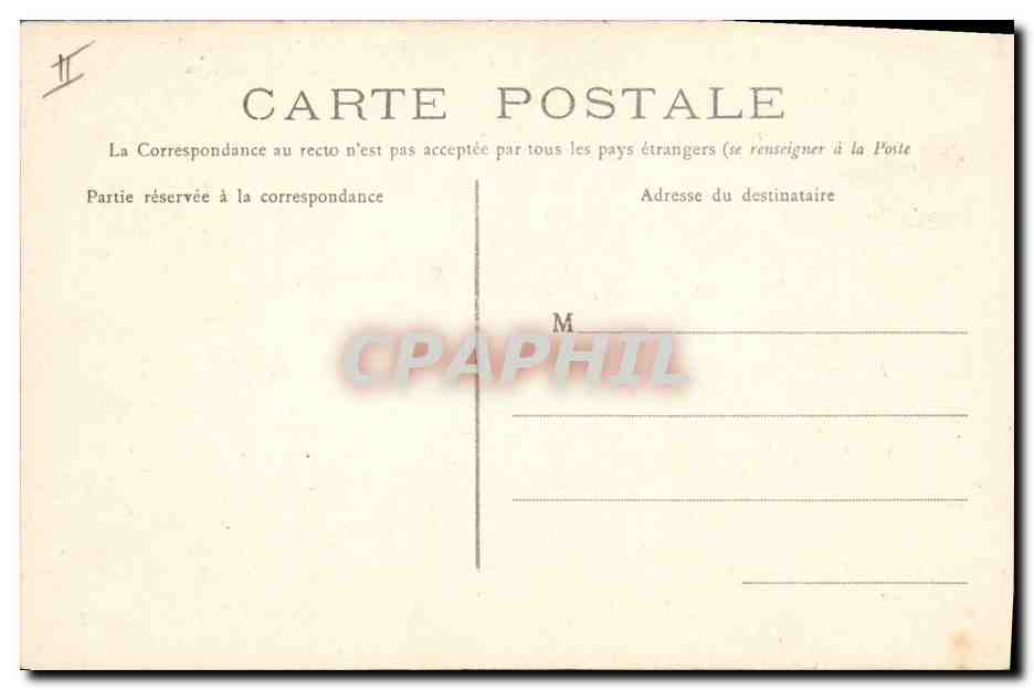 CPA Bibliotheque Dauphine Couvent de la Grande Chartreuse — Rückseite