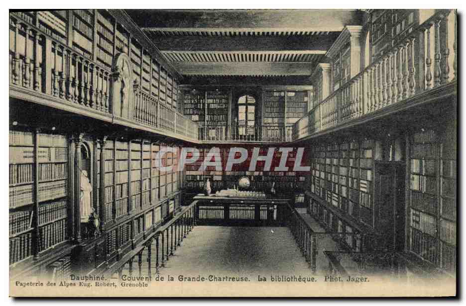 CPA Bibliotheque Dauphine Couvent de la Grande Chartreuse