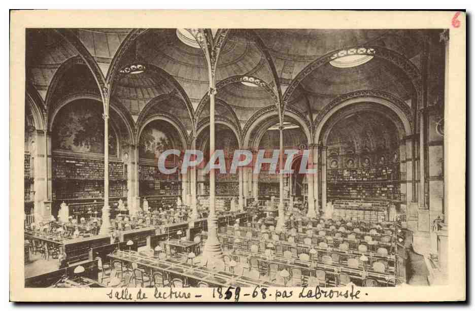 CPA Bibliotheque Nationale Salle de travail du Departement des Imprimes