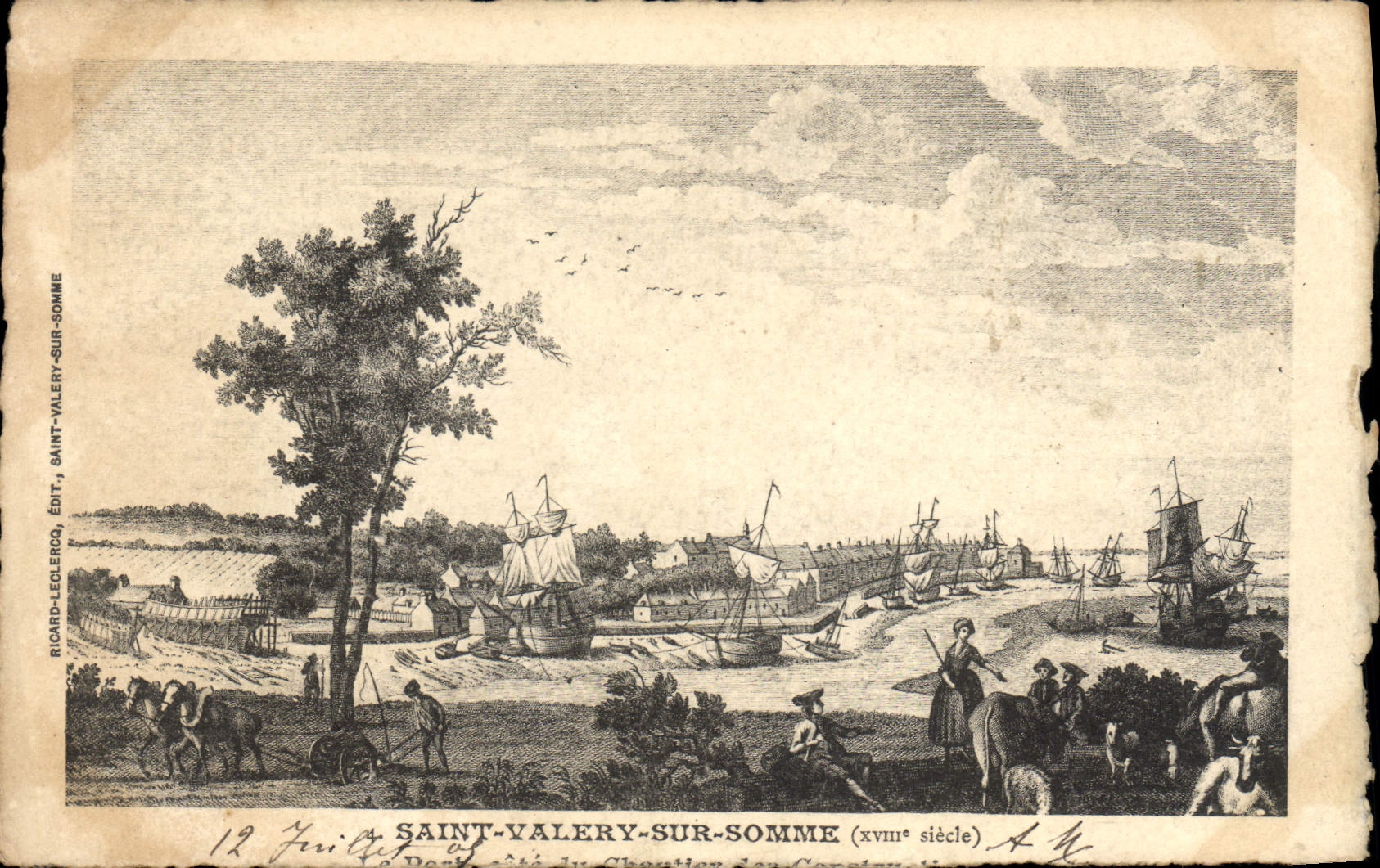 Saint-Valery-sur-Somme — port au XVIIe siècle — Ricard-Leclercq, édit. Saint-Valery-sur-Somme