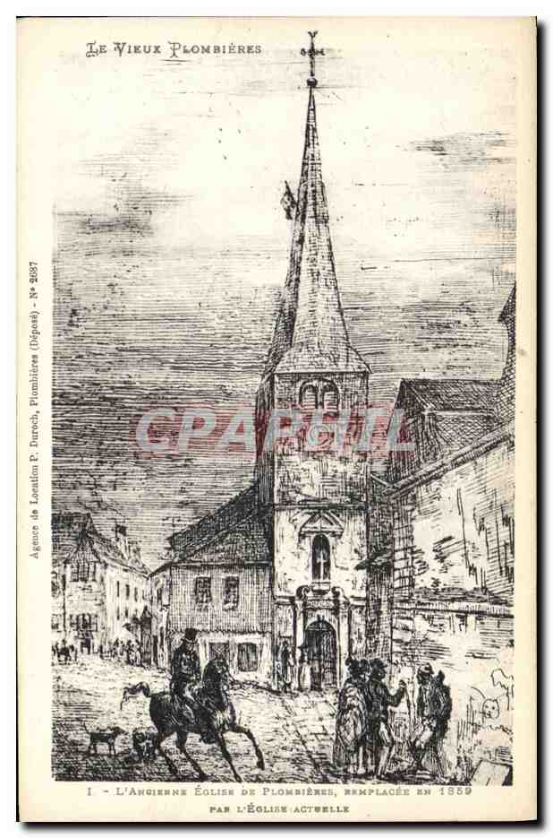 CPA Le vieux Plombieres Ancienne eglise de plombieres remplace en 1859 par l'eglise actuelle 