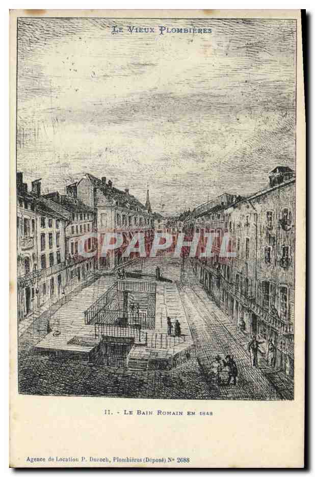 CPA Le vieux Plombieres Le bain romain en 1848 