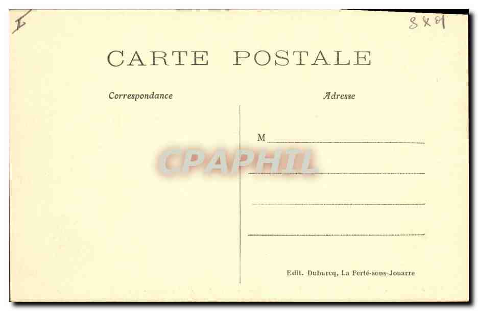 CPA Eglise St Denis Eglise St Nicolas Prieure de Reuil Eglise St Etienne La Ferte sous Jouarre  — Verso