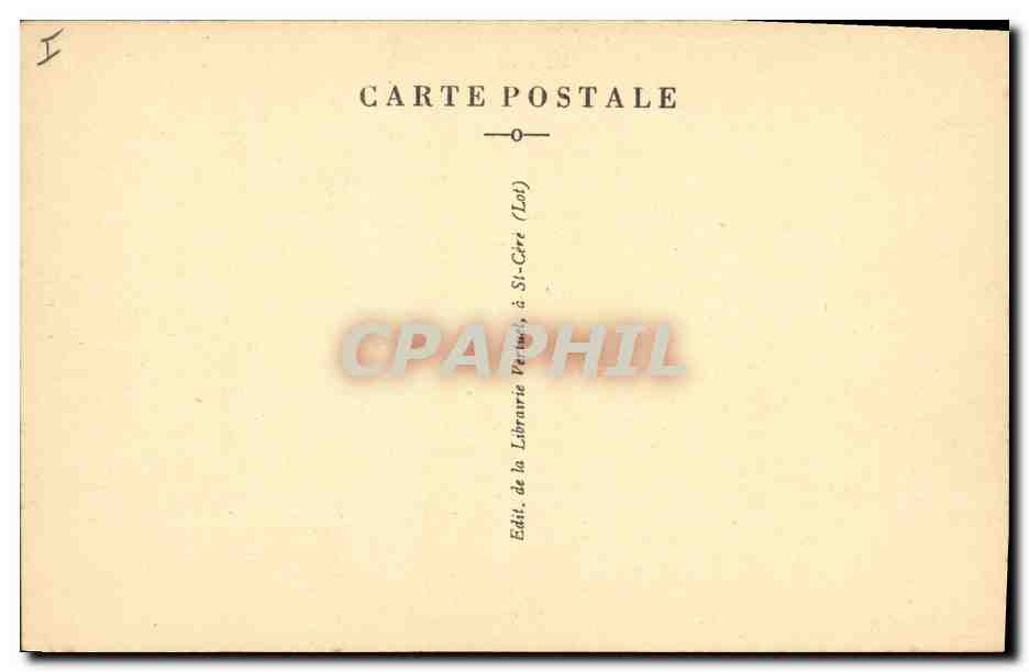 CPA Le Vieux Quercy Chateau d'Assier  — Rückseite