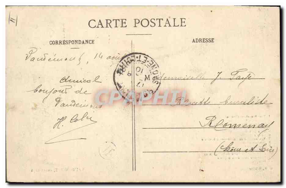 CPA Vaudemont avant 1636 Chateau  — Verso
