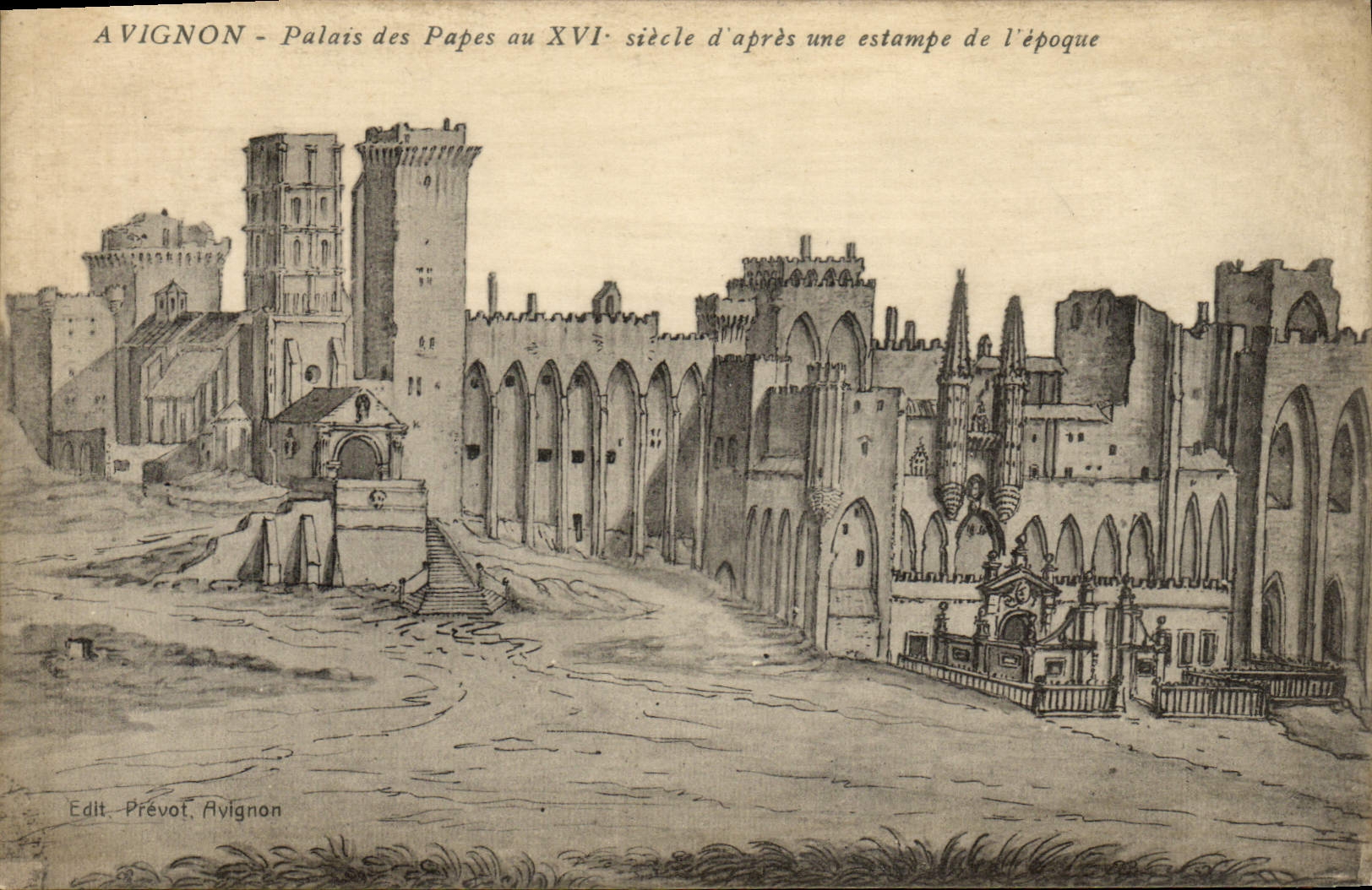 CPA Avignon Palais des Papes au 16eme 
