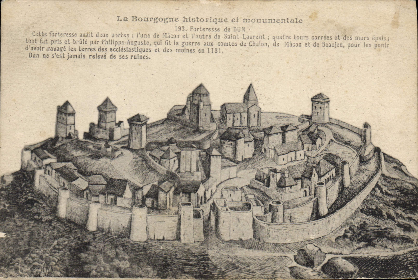CPA Forteresse de Dun Bourgogne 