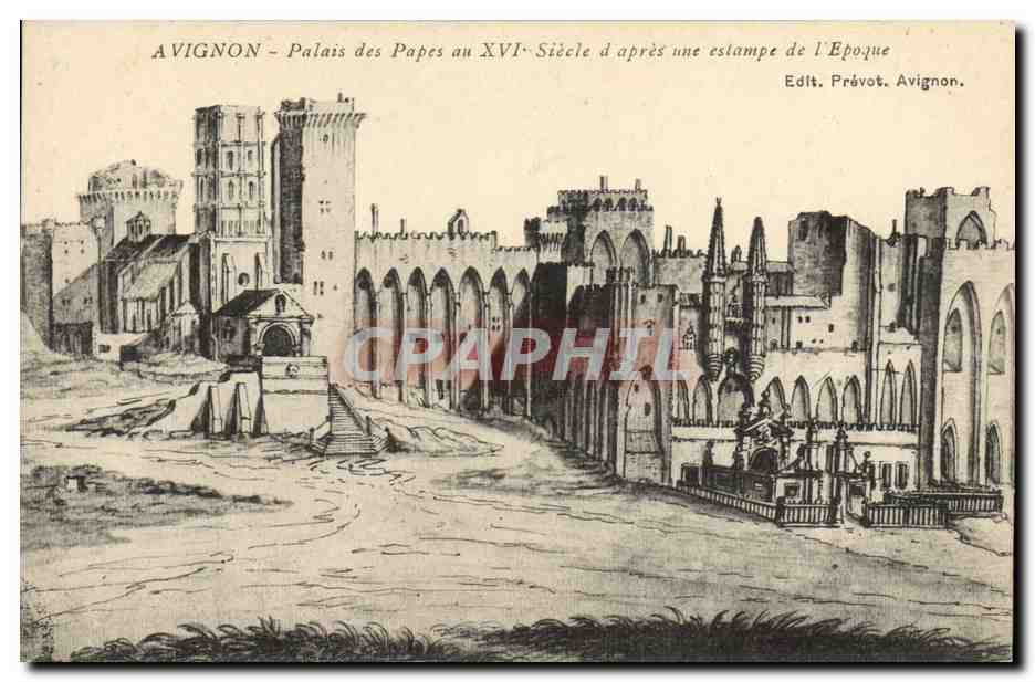 CPA Avignon Palais des Papes au 15eme 