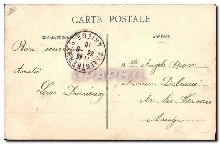 Mirande (Gers) - La Ville au XVIIIe siècle — éditeur inconnu, n° de série non visible — Verso