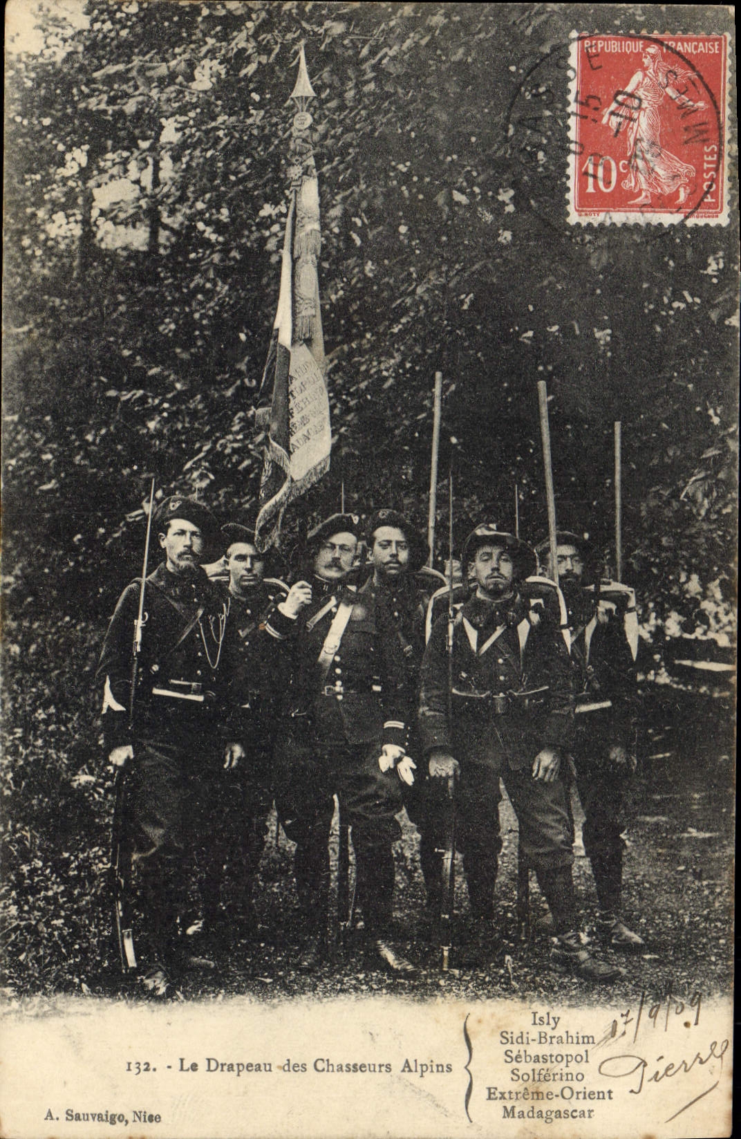 Le Drapeau des Chasseurs Alpins — A. Sauvaigo, Nise