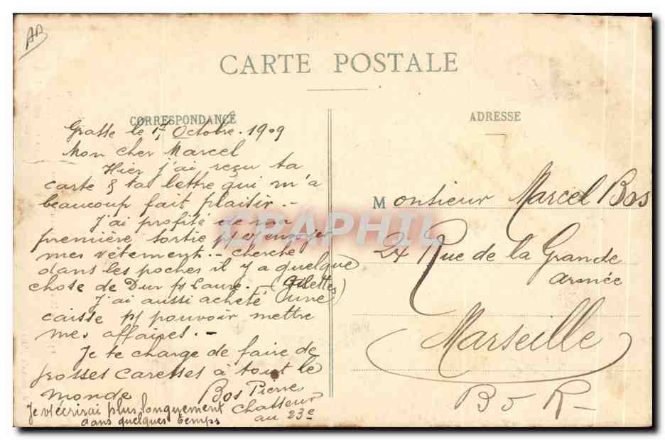 Le Drapeau des Chasseurs Alpins — A. Sauvaigo, Nise — Verso