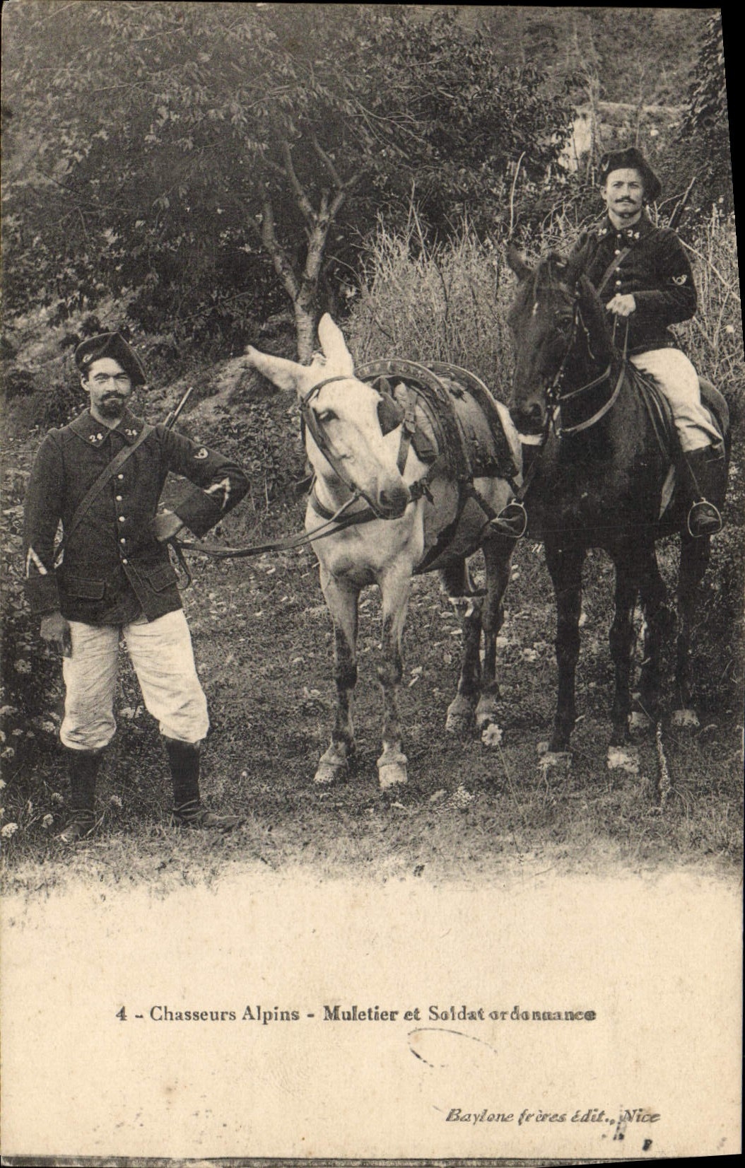 Cazadores Alpinos - Muletero y Soldado de Ordenanza — Baylone hermanos edit., Niza