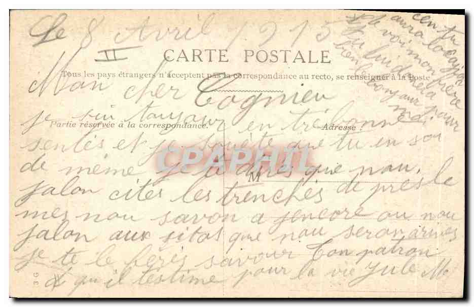 La pièce de Montagne de 65, des Chasseurs Alpins — (Phot. Branger) — n° 128 — Reverso