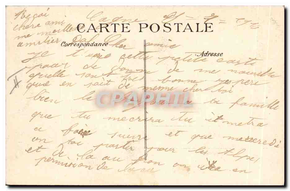 Nos Alpins au repos — France — éditeur BLD, n° de série non visible — Verso
