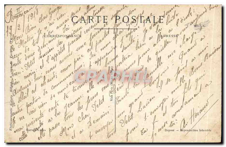 CPA Militaria Chasseurs alpins Nos heros — Rückseite