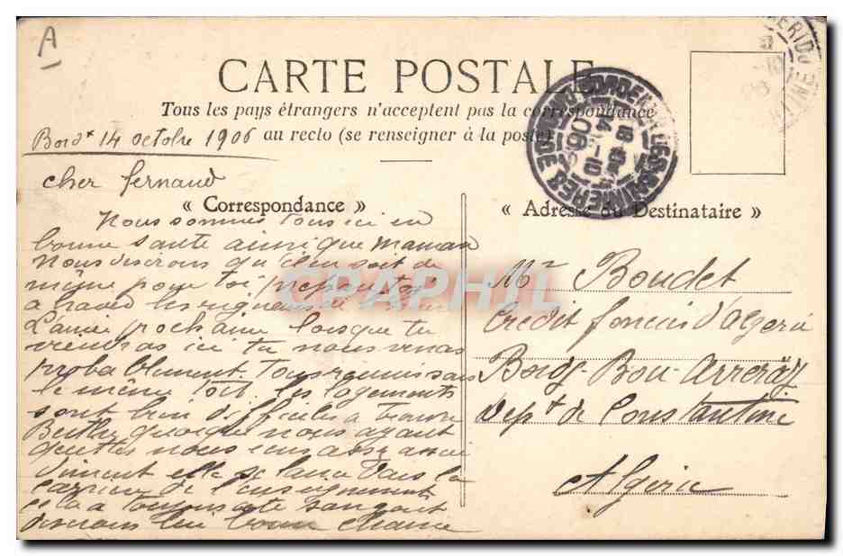CPA Bateau Marseillaise Croiseur Corsaire — Verso