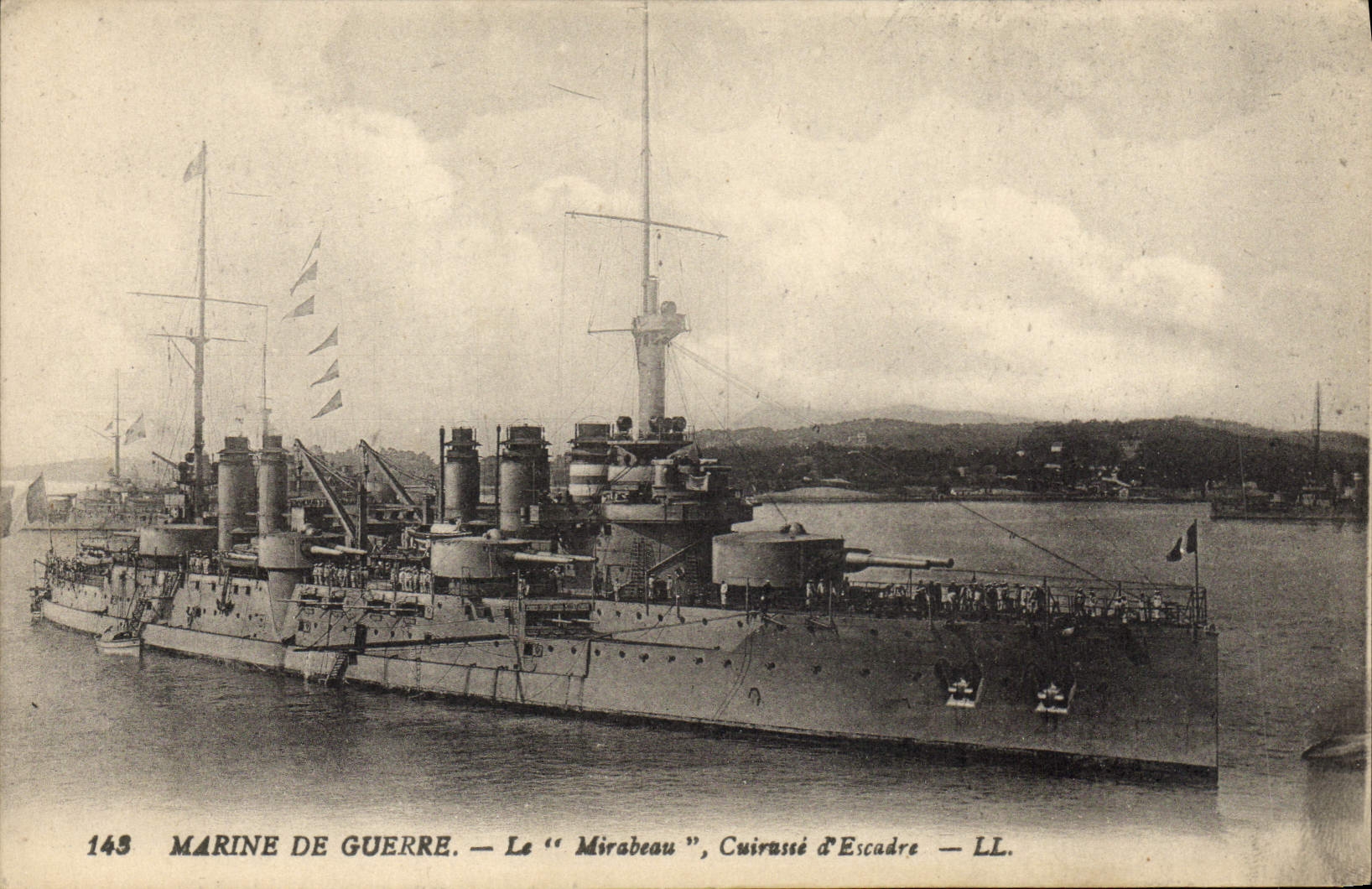 CPA Bateau Le Mirabeau Cuirasse d'escadre 