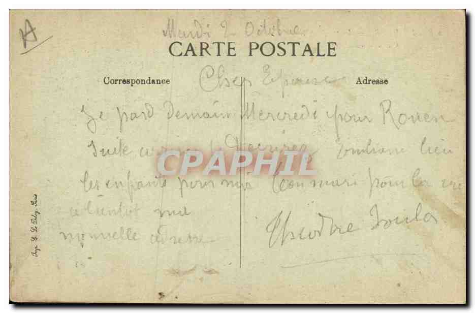 Le Havre — Le "Masséna" — Cuirassé d'Escadre — Verso