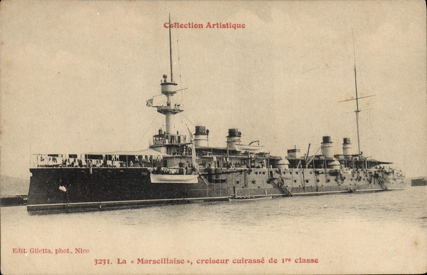 CPA Bateau La Marseillaise Croiseur cuirasse de 1ere classe