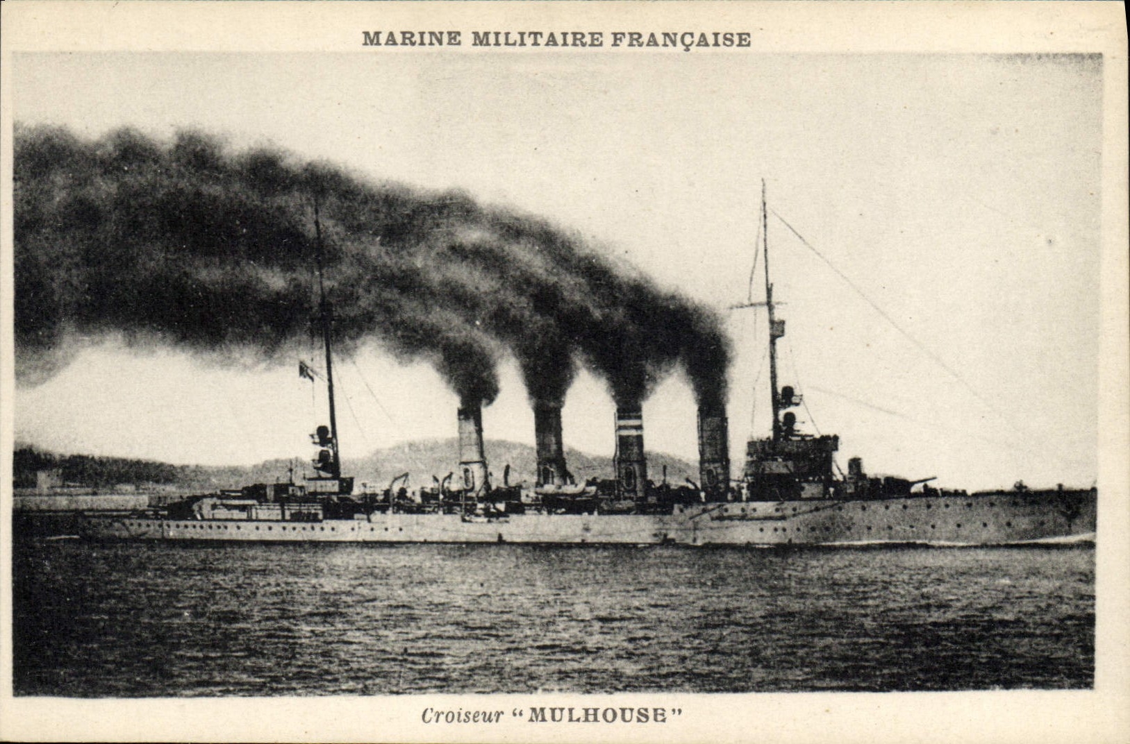 CPA Bateau Croiseur Mulhouse
