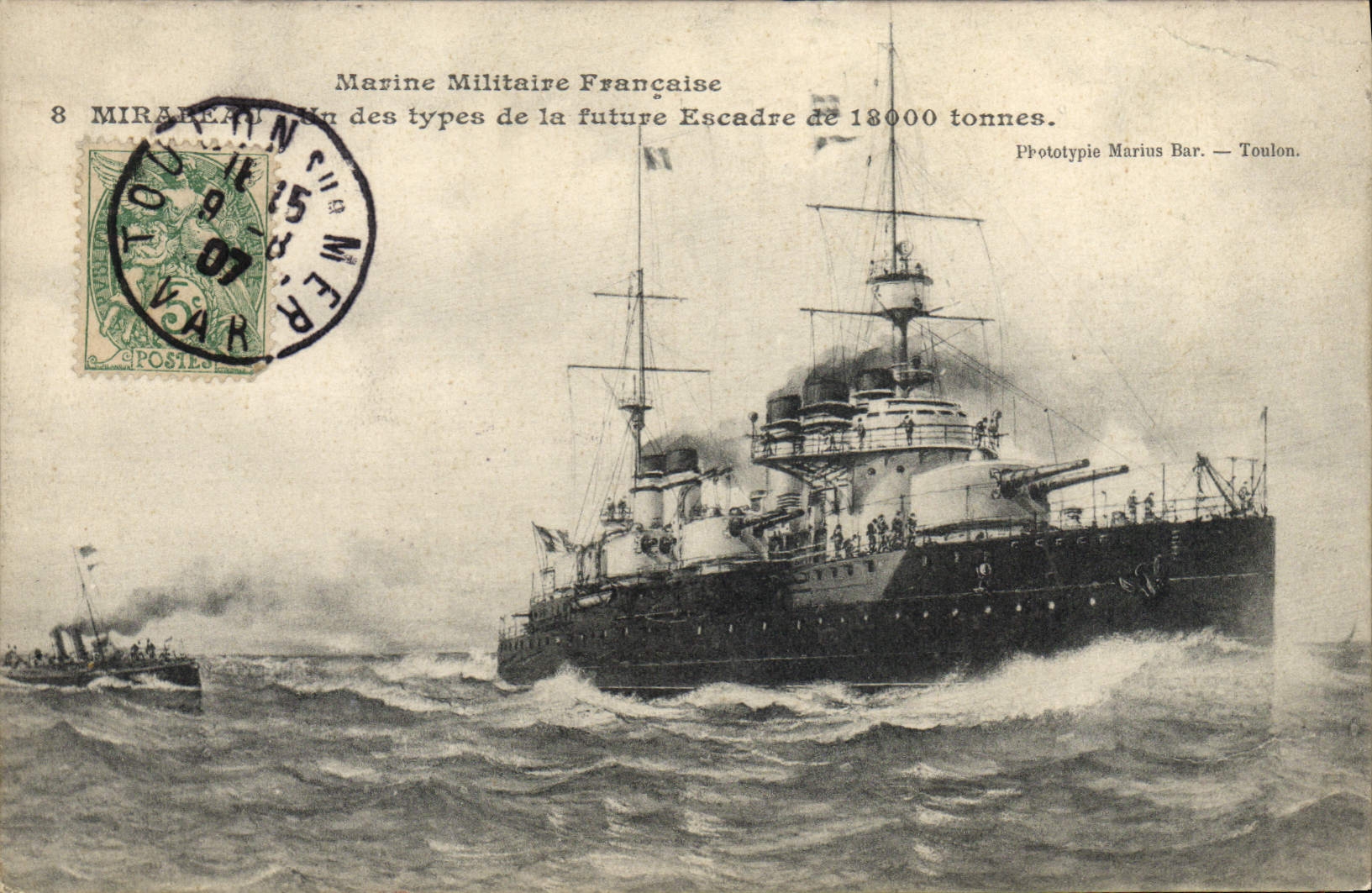 CPA Bateau Mirabeau Un des types de la future escadre 