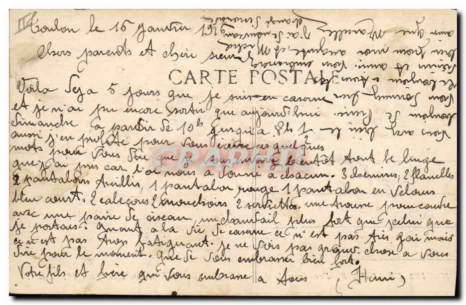 CPA Bateau Dreadnought Mirabeau Cuirasse d'escadre — Verso