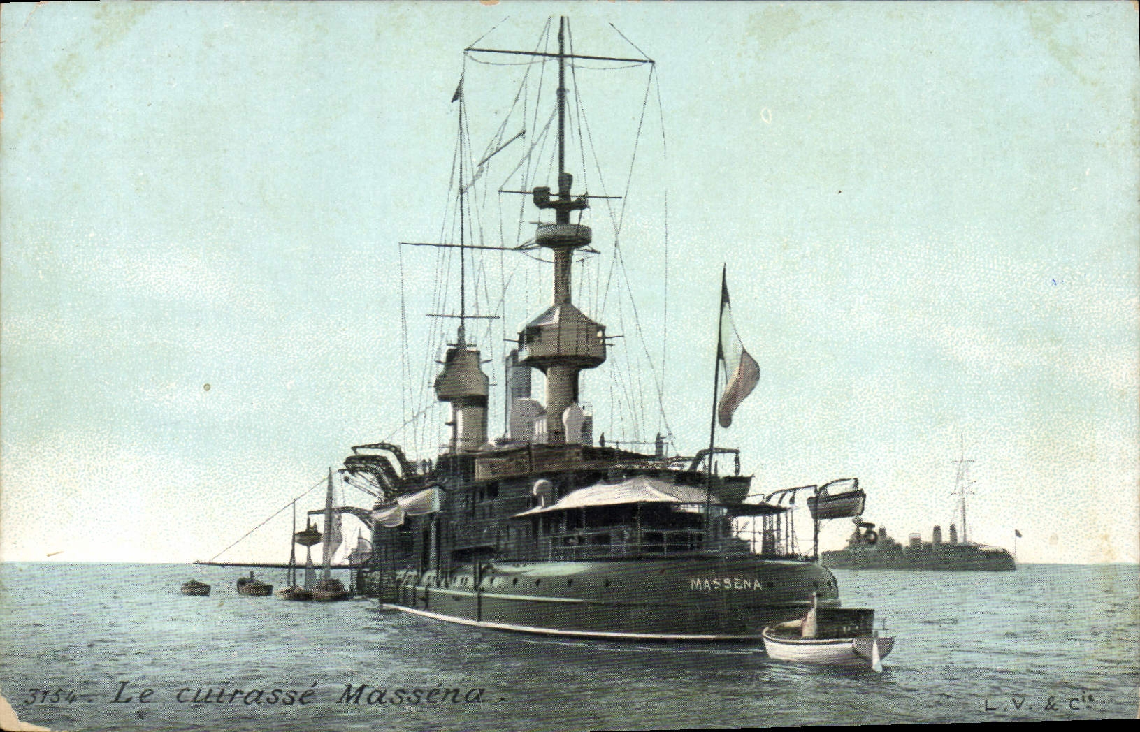 Le cuirassé Masséna — bateau de guerre français — L.V.&C. n°3154