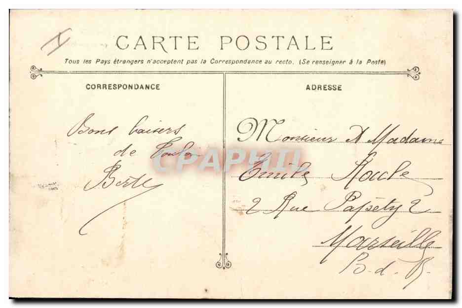 CPA Bateau Mirabeau Un des types de la future escadre  — Verso