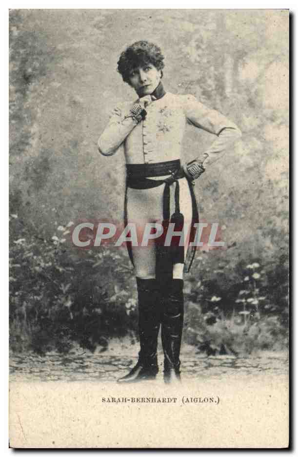 Sarah Bernhardt en costume d'Aiglon — éditeur Aiglon, n° de série non visible