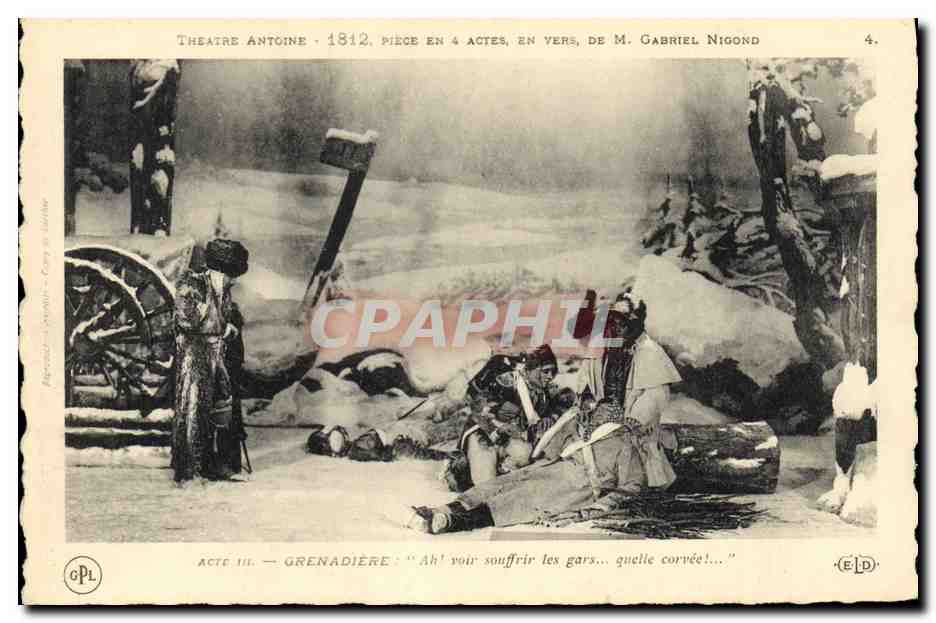 Theater Antoine — Stück in vier Akten, in Versen, von Herrn Gabriel Nigond — Akt III, Grenadière — Verlag G.P.L.