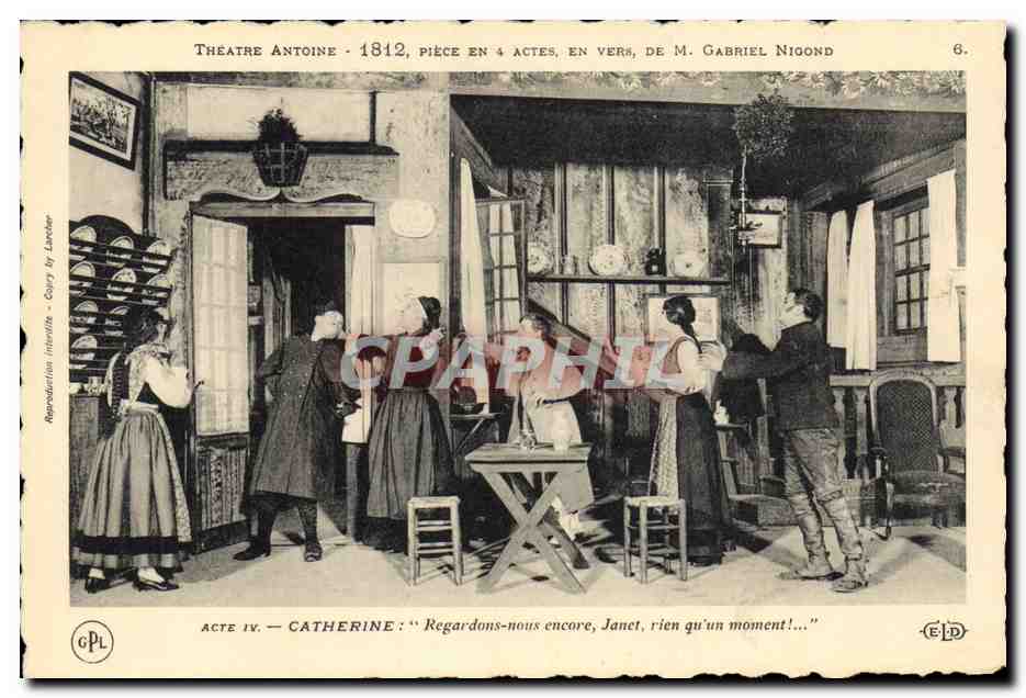 CPA Theatre Antoine 1812 Gabriel Nigond Catherine Regardons nous encore 