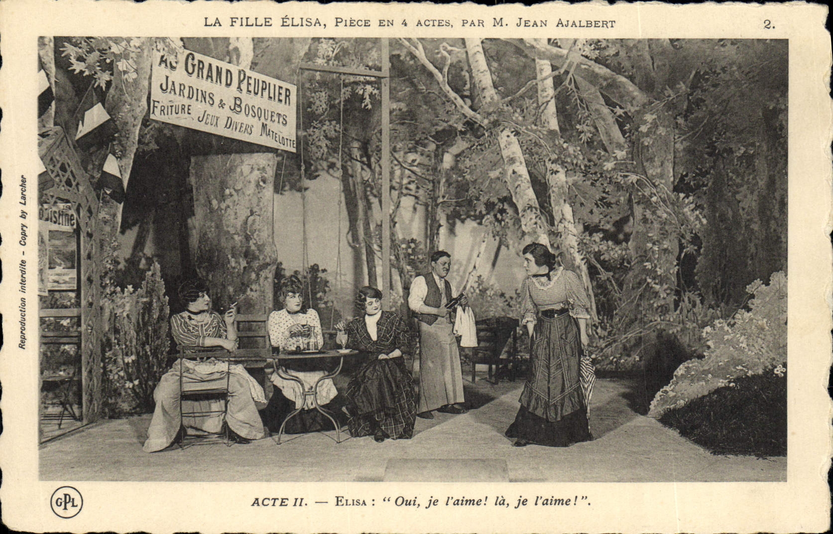 La Fille Élisa, pièce en 4 actes, par M. Jean Ajalbert — scène de l'acte II — éditeur Larcher, n°2