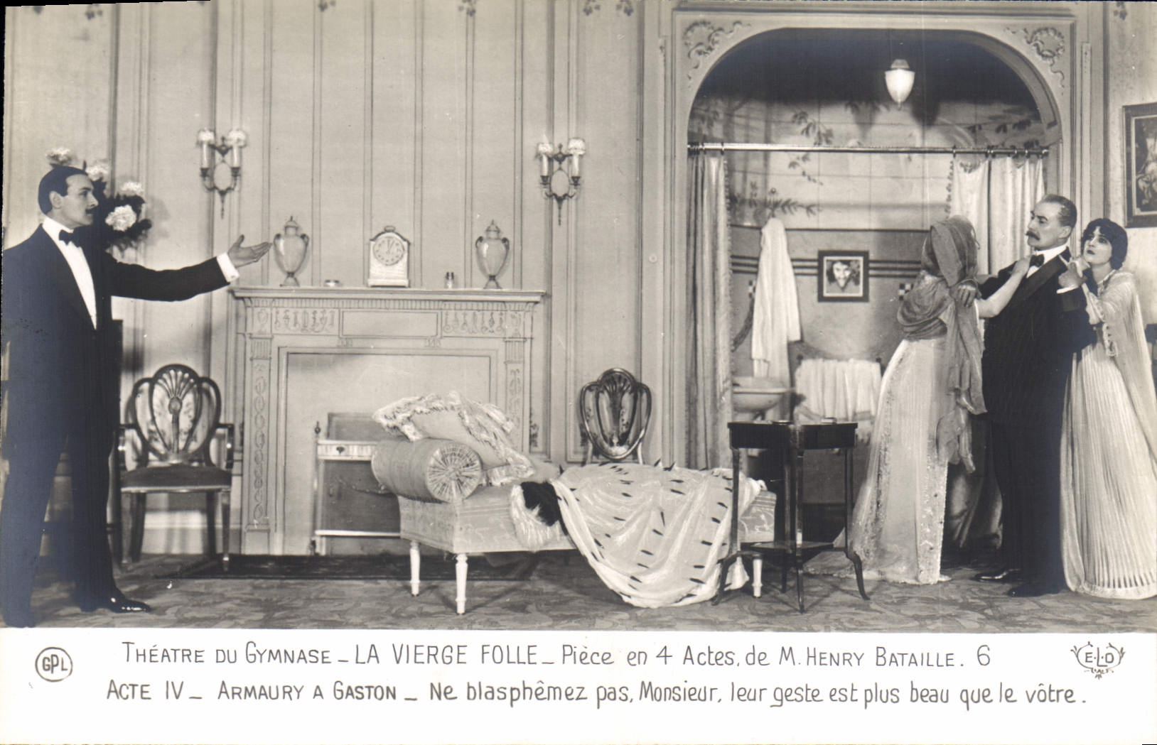 CPA Theatre du Gymnase Paris la vierge Folle Henry Bataille 