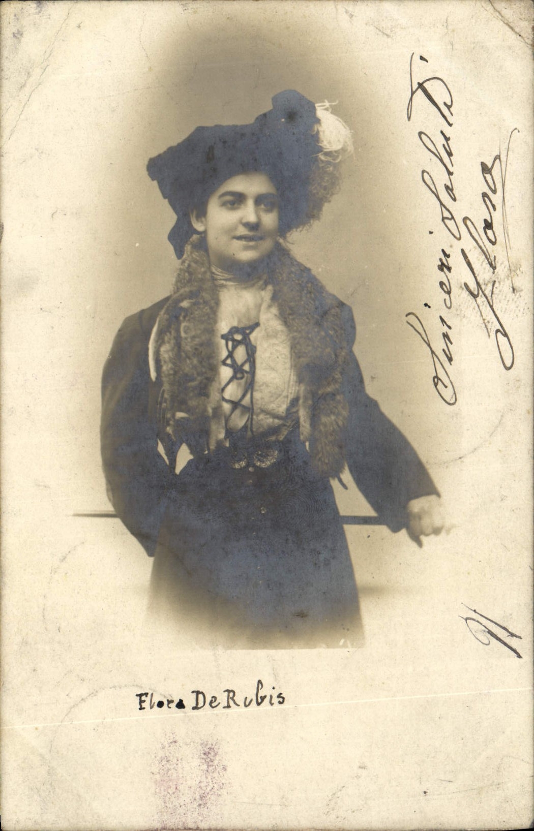 CPA Femme Theatre Flora de Rubis 