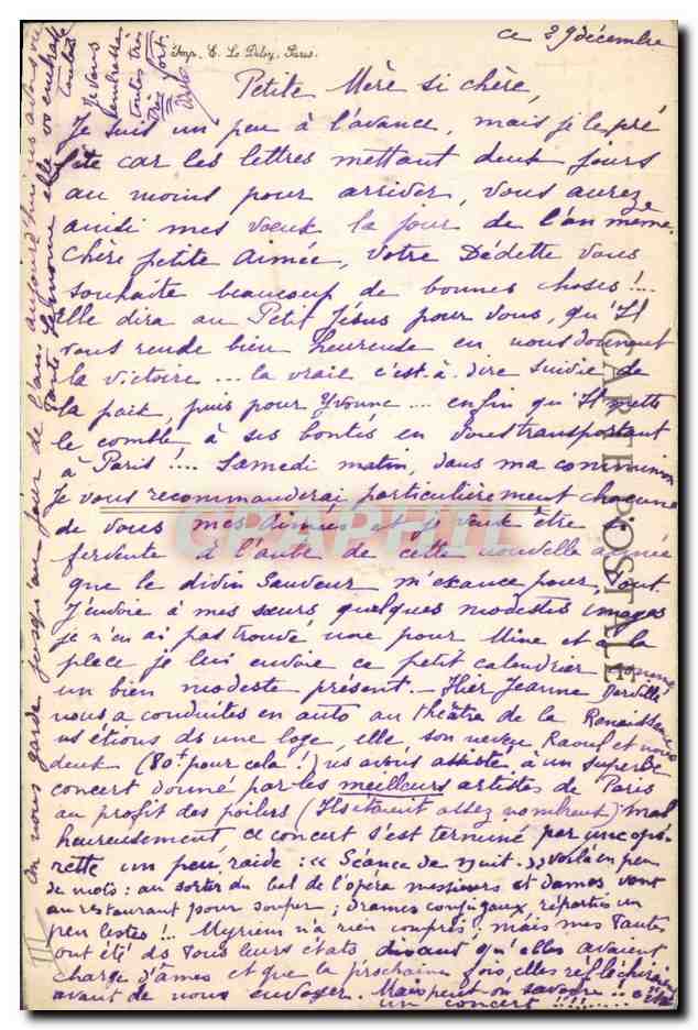 CPA Folklore Alsace Annee de confiance — Verso