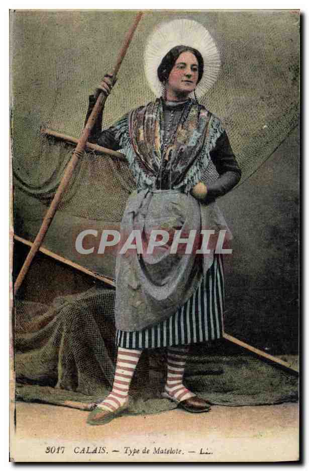 CPA Folklore Calais Type de Matelote