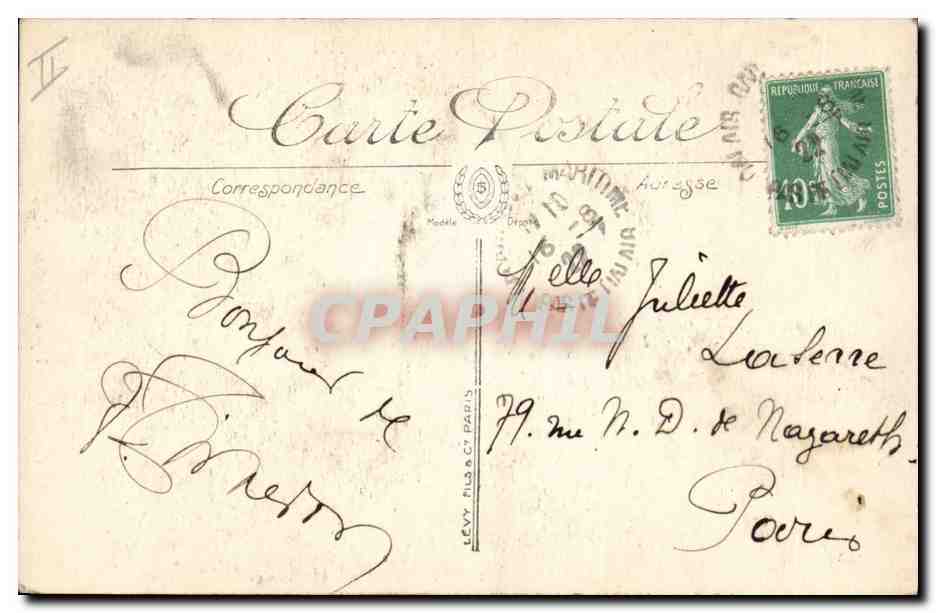CPA Folklore Calais Type de Matelote — Verso