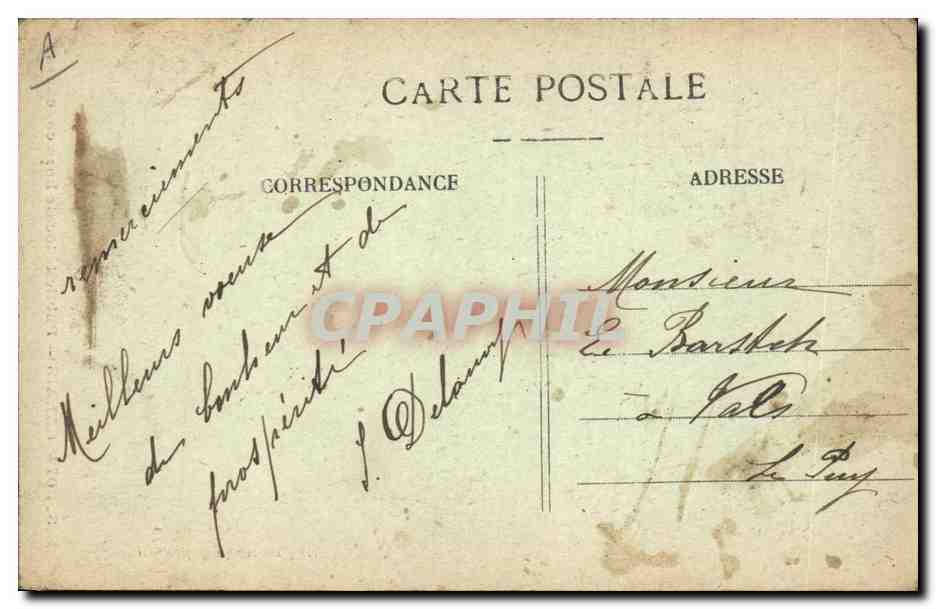 CPA Folklore Calais Publicite locale hors concours — Verso