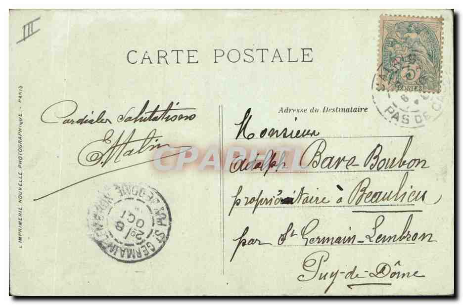 CPA Folklore Calais Matelote en costume de fete — Verso