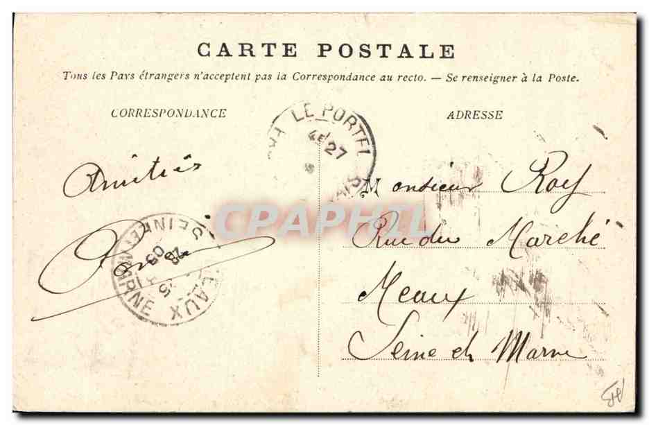 CPA Folklore Le Portel Type de Porteloise — Verso