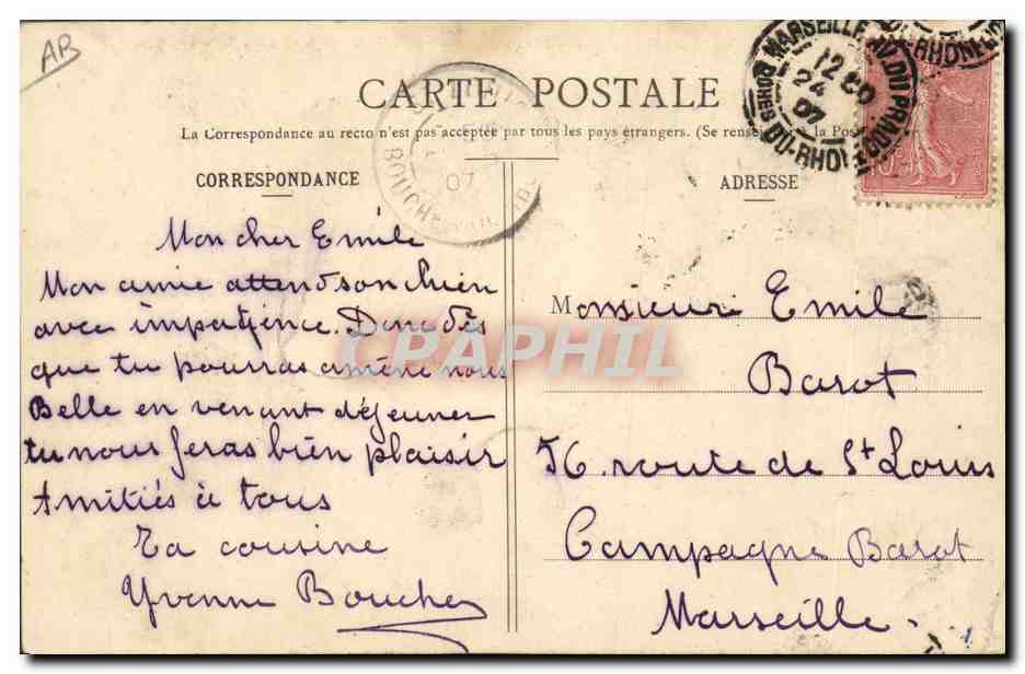 CPA Folklore Le Portel Matelote — Verso