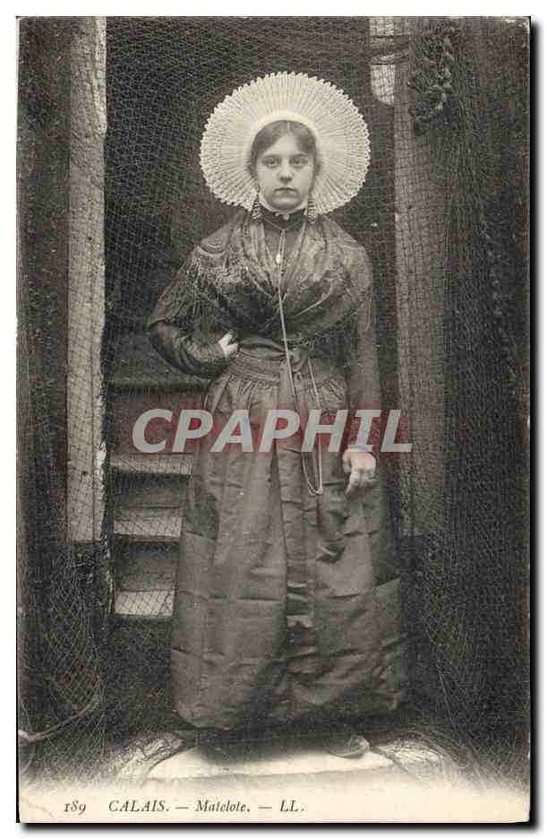 CPA Folklore Calais Matelote