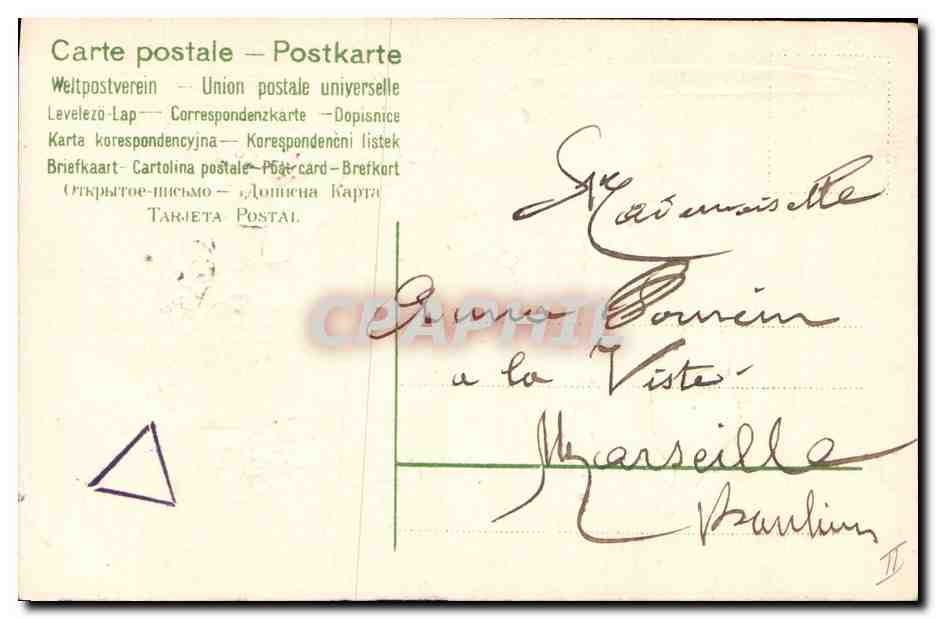 CPA Fantaisie Fleurs Poisson 1er Avril Trefles — Rückseite