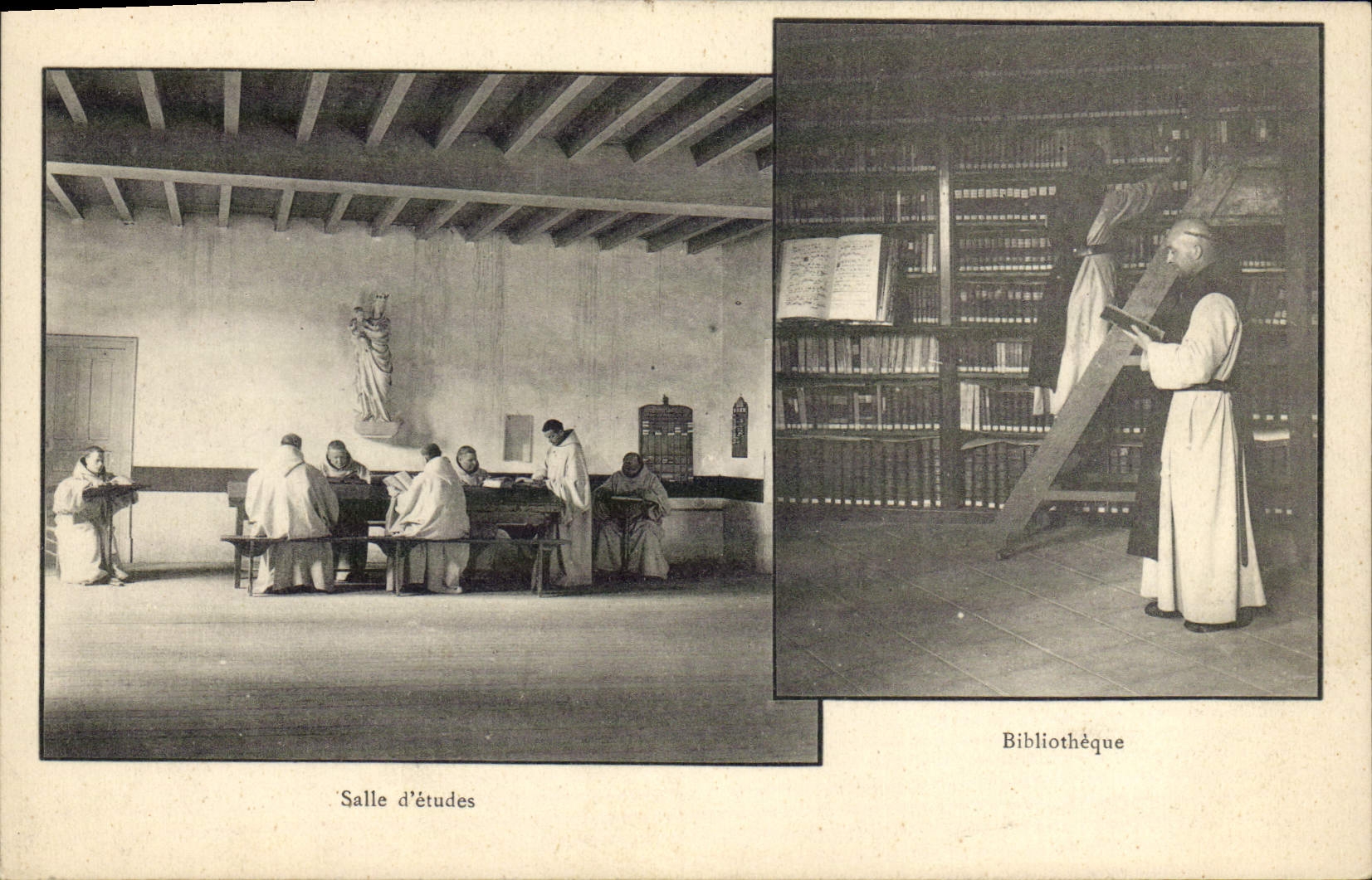 CPA Bibliotheque Salle d'etudes Abbaye de ND de Chambarand Isere