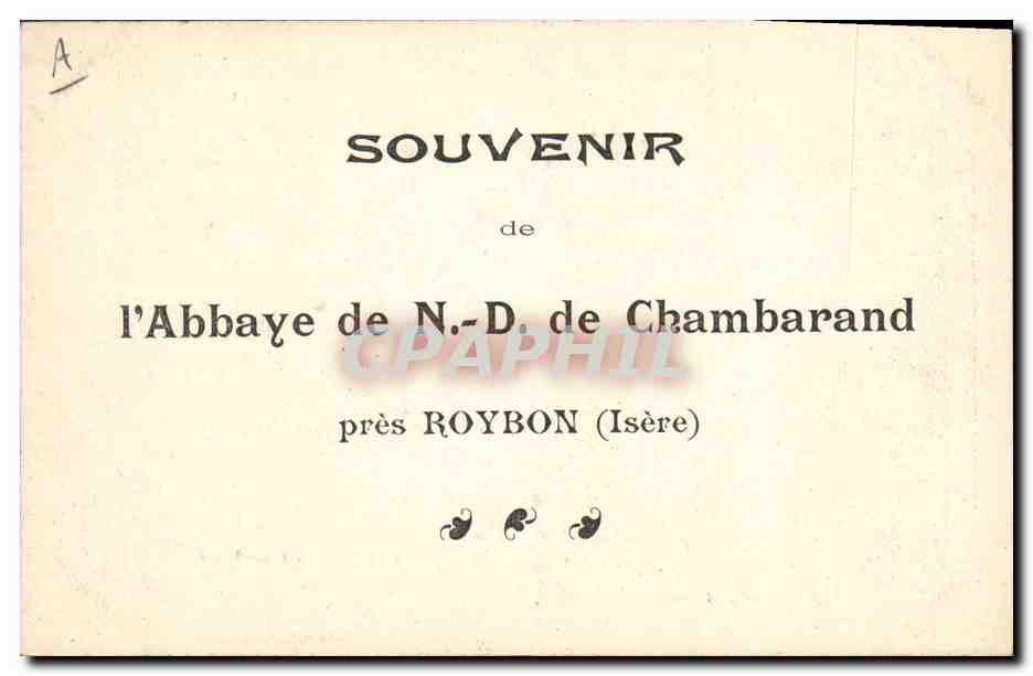 CPA Bibliotheque Salle d'etudes Abbaye de ND de Chambarand Isere — Rückseite