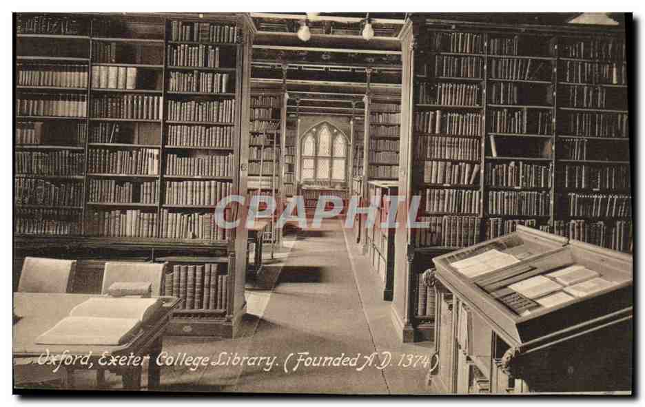 CPA Bibliotheque Oxford Exeter College Library 